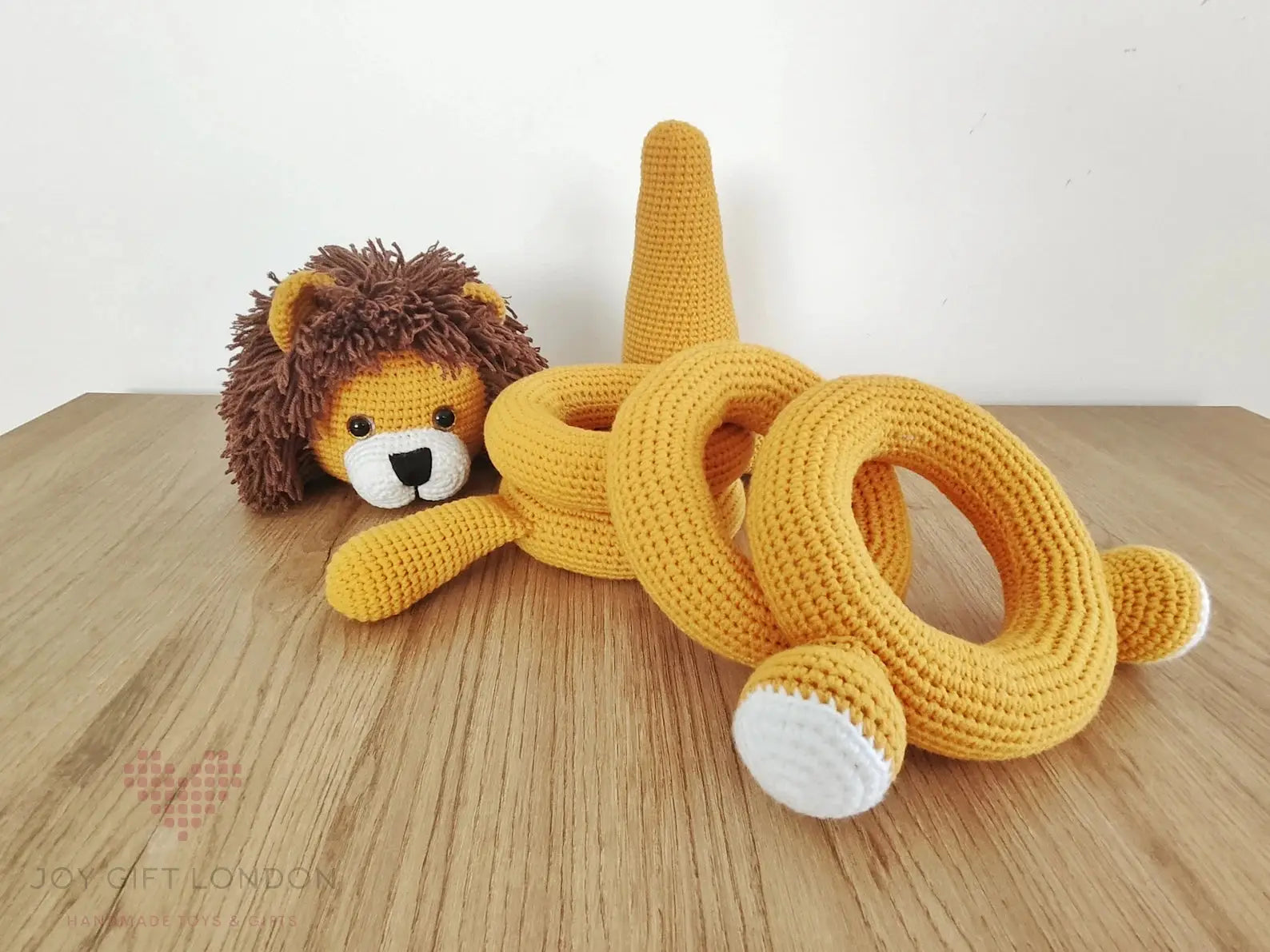 Handmade Crochet Cute Lion Stacking Toy  Joy Gift London