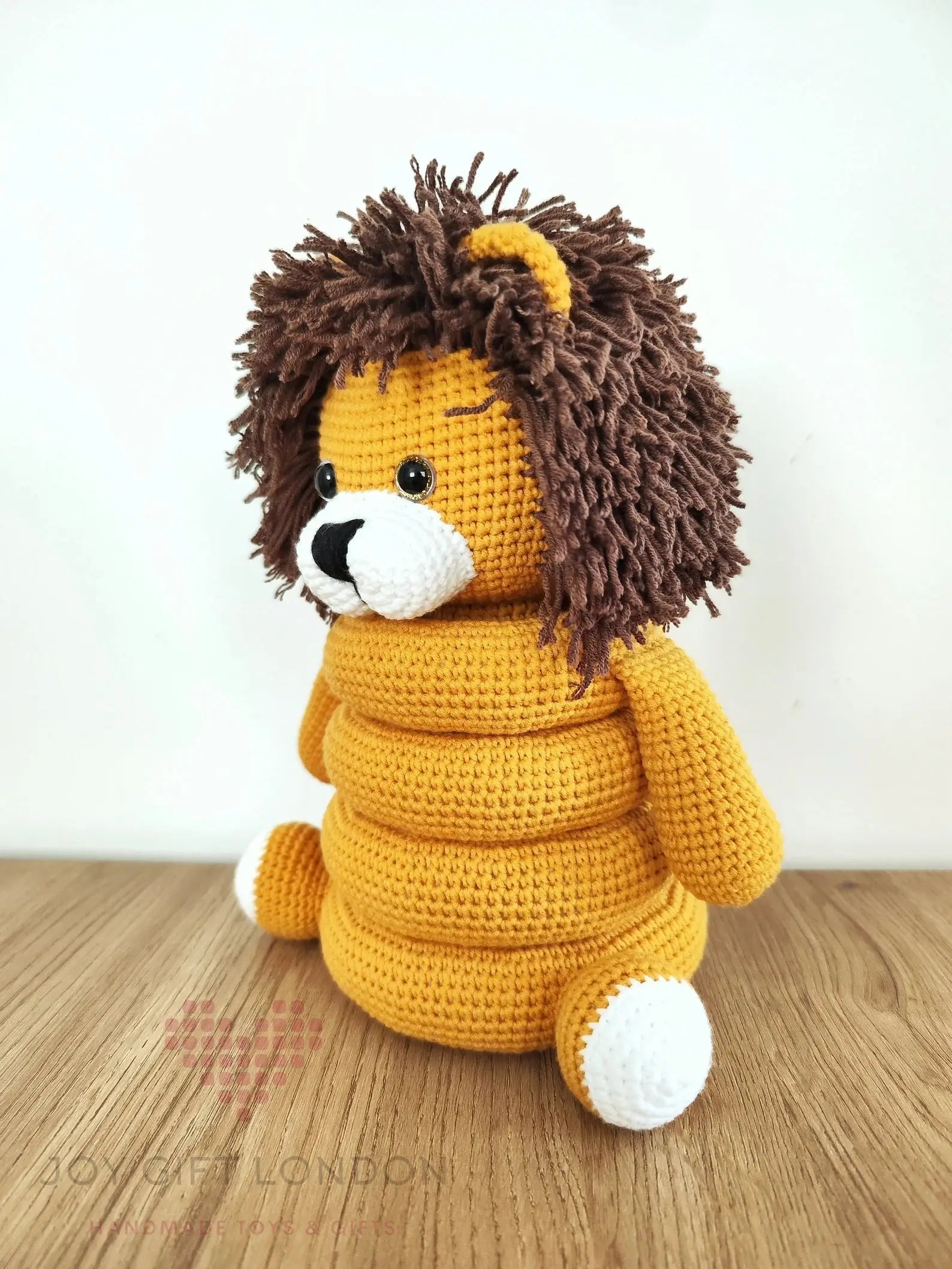 Handmade Crochet Cute Lion Stacking Toy  Joy Gift London