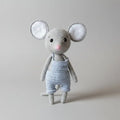Handmade Crochet Cute Mouse with Cheese Toy  Joy Gift London