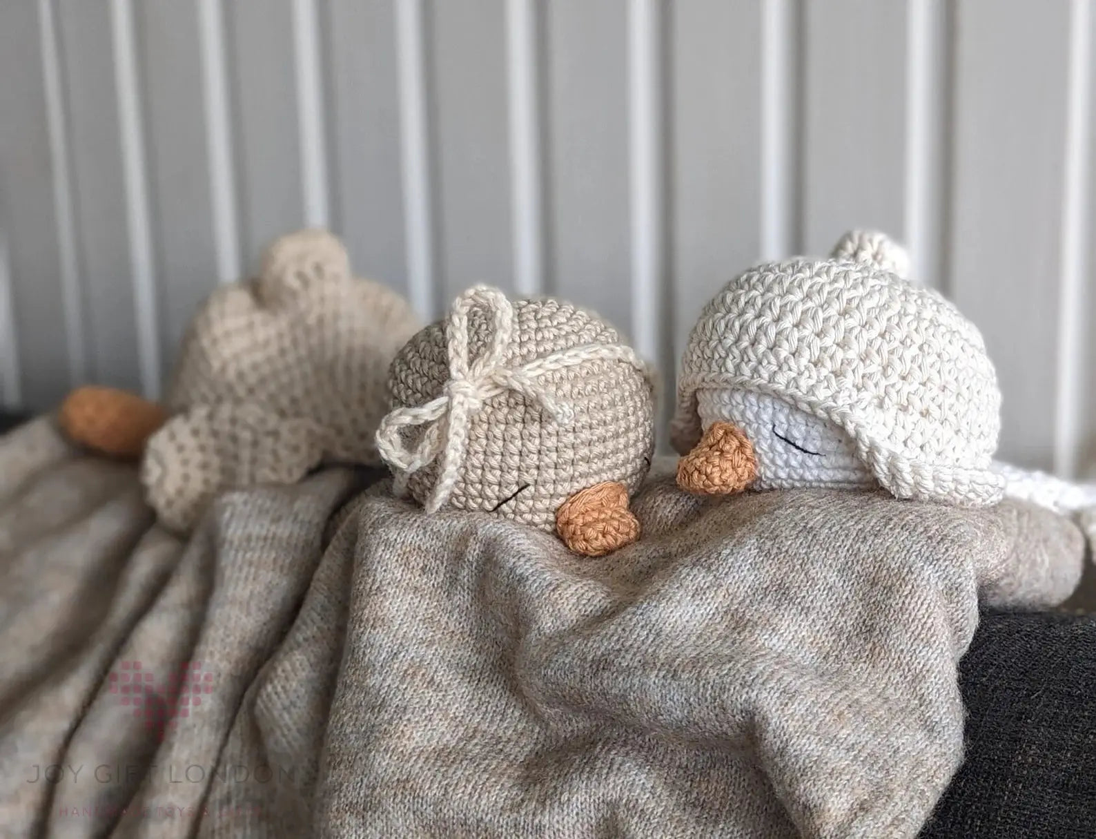 Handmade Crochet Cute Sleeping Duck  Joy Gift London