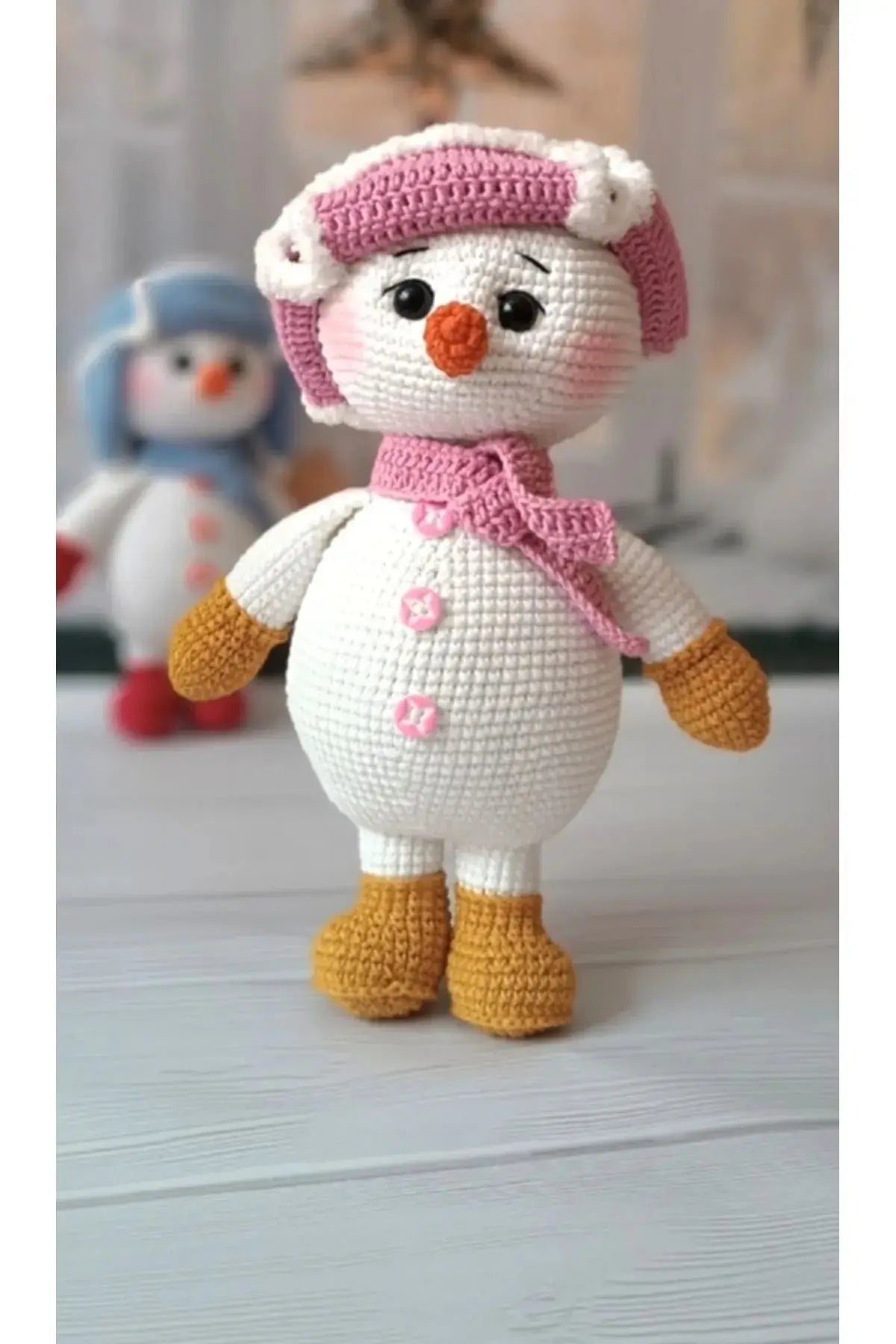 Handmade Crochet Cute Snowman Toy TrendyToy