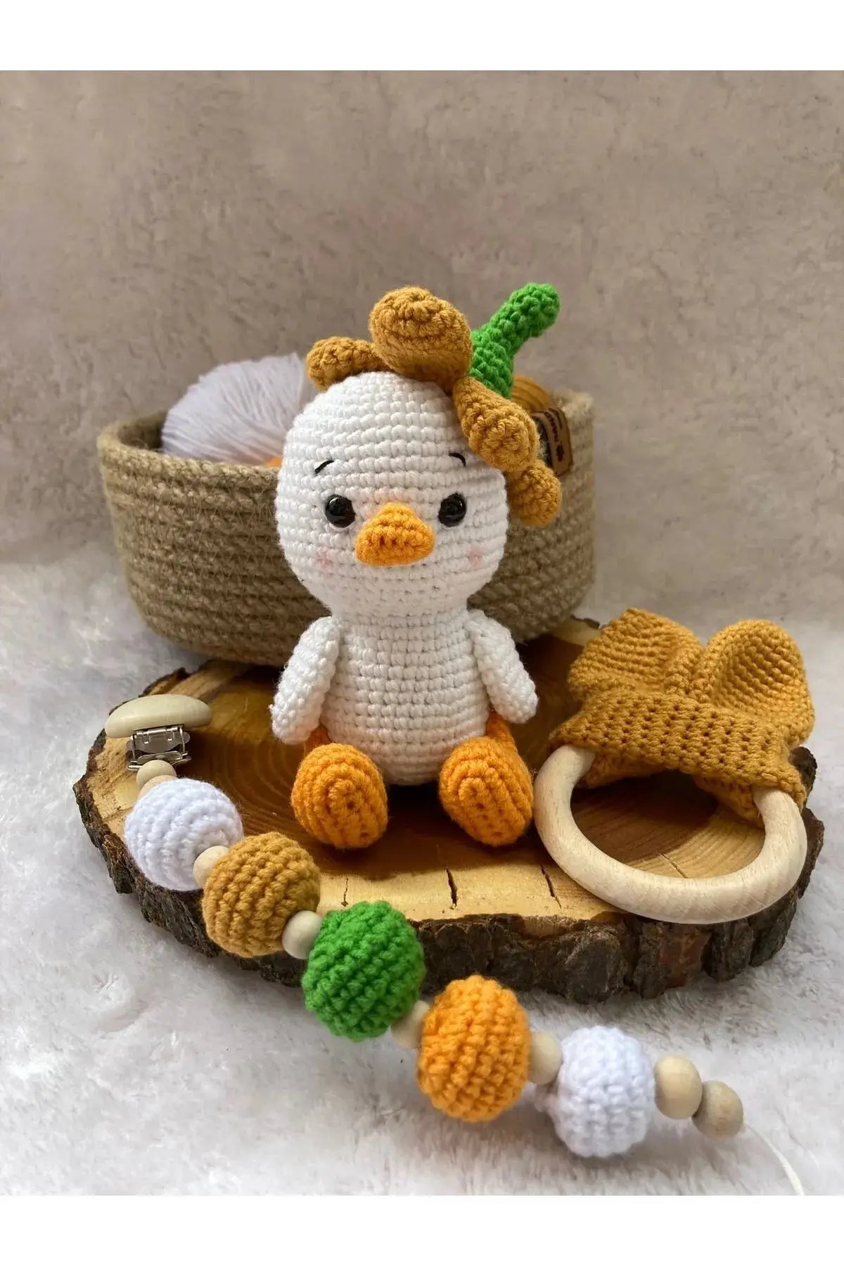 Handmade Crochet Duck Toy Gift Set (3pc) TrendyToy