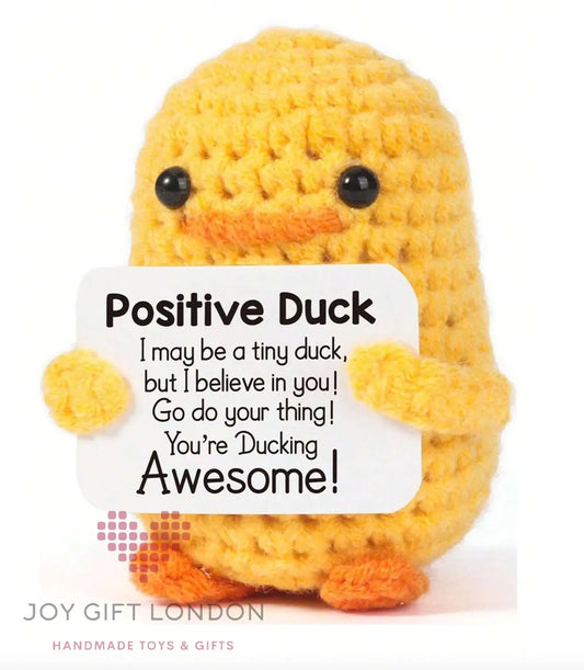 Handmade Crochet Emotional Positive Duck Joy Gift London