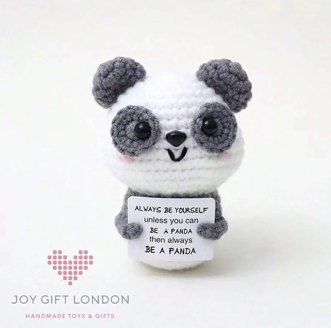 Handmade Crochet Emotional Positive Panda Joy Gift London