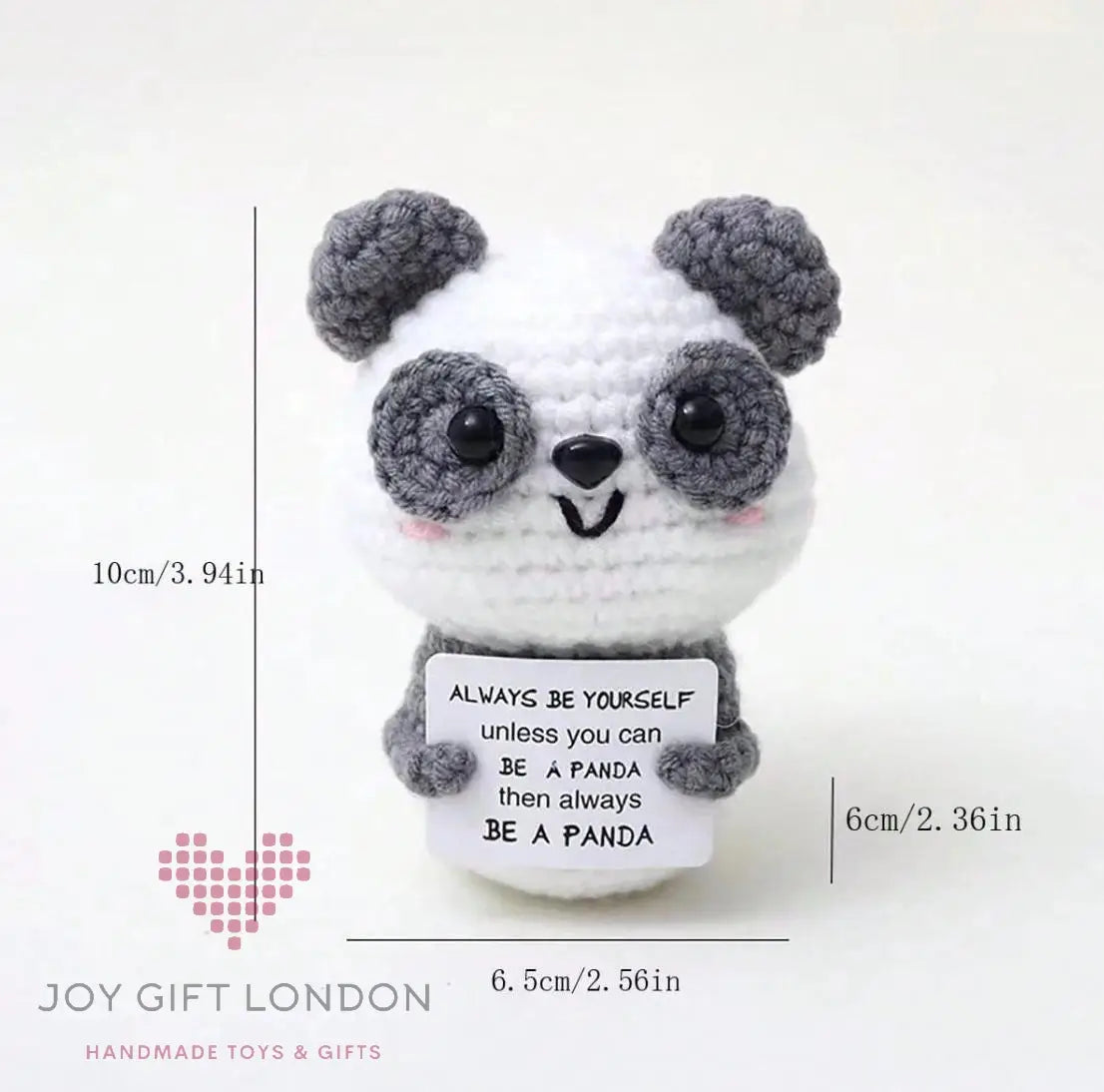 Handmade Crochet Emotional Positive Panda Joy Gift London