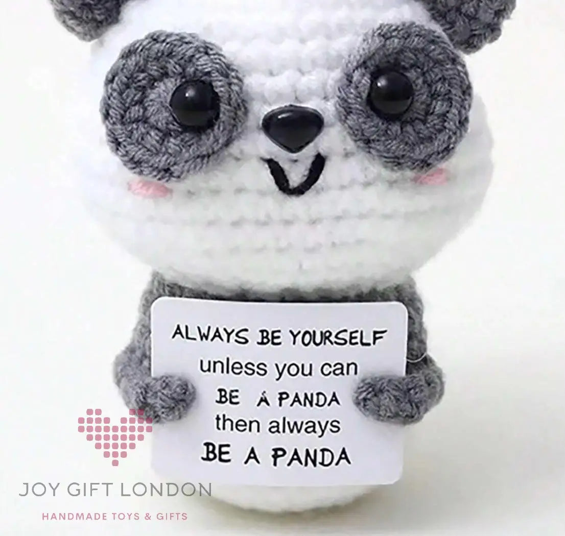 Handmade Crochet Emotional Positive Panda Joy Gift London