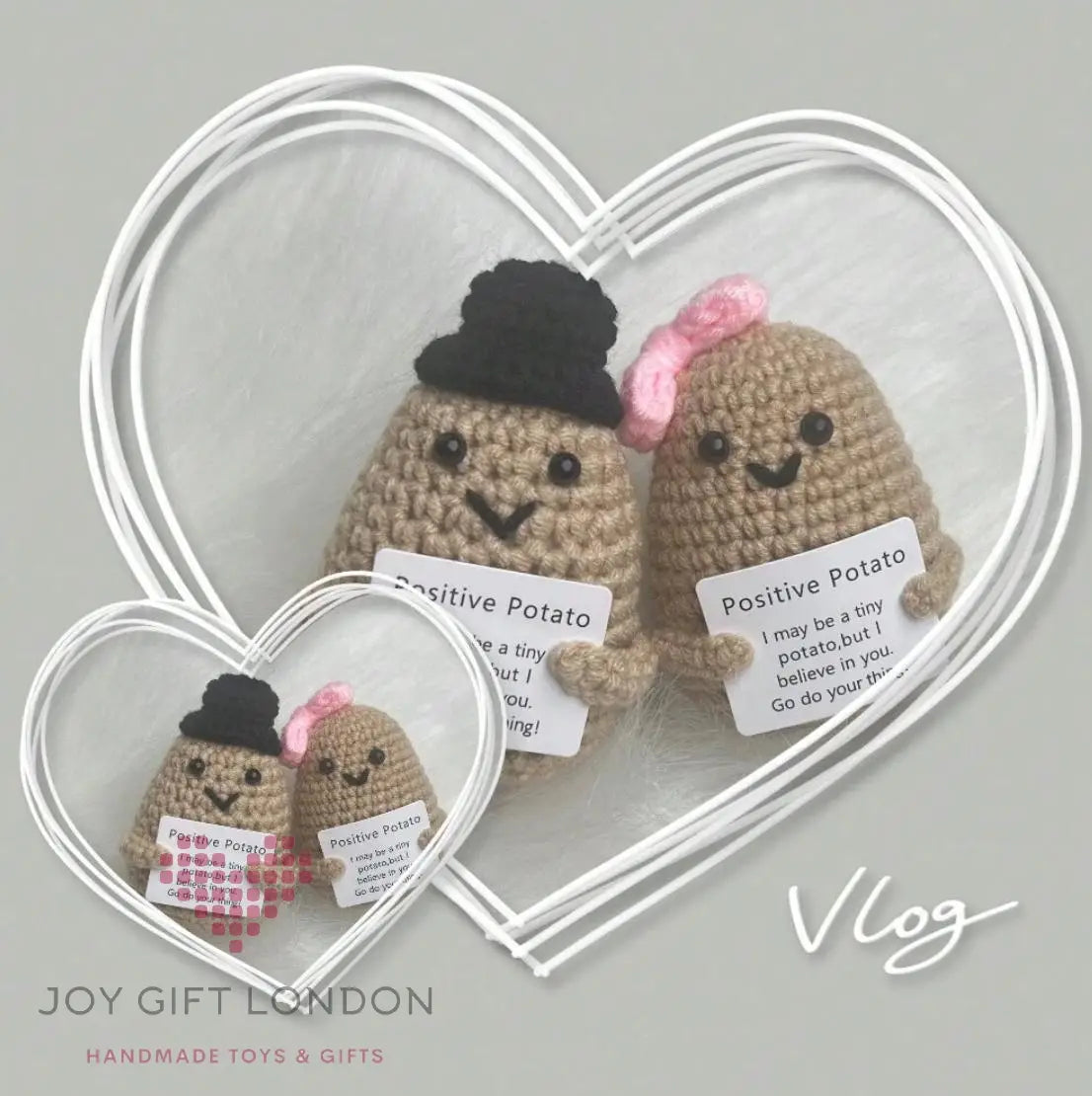 Handmade Crochet Emotional Positive Potatoes Joy Gift London