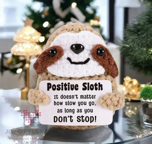 Handmade Crochet Emotional Positive Sloth Joy Gift London