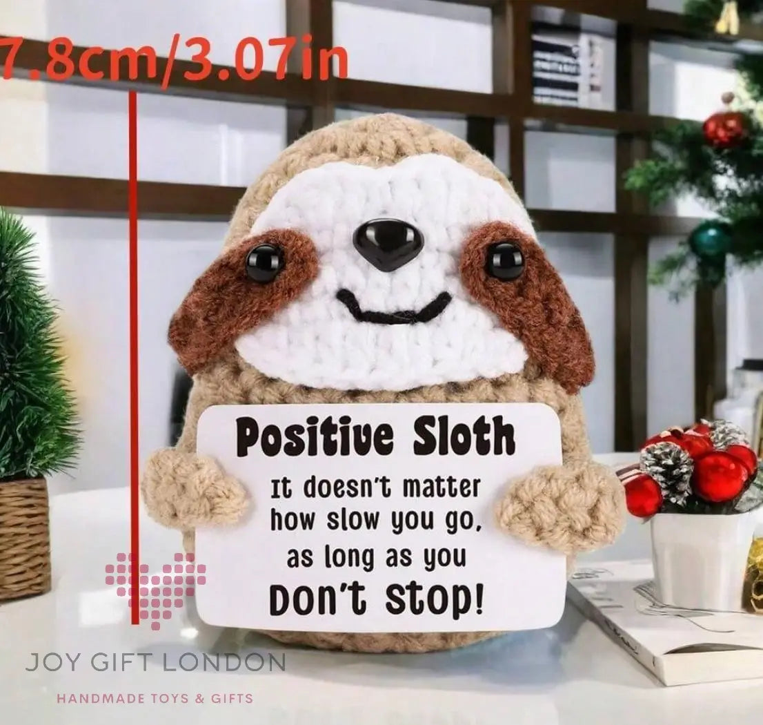 Handmade Crochet Emotional Positive Sloth Joy Gift London