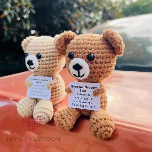 Handmade Crochet Emotional Support Teddy Bears Joy Gift London