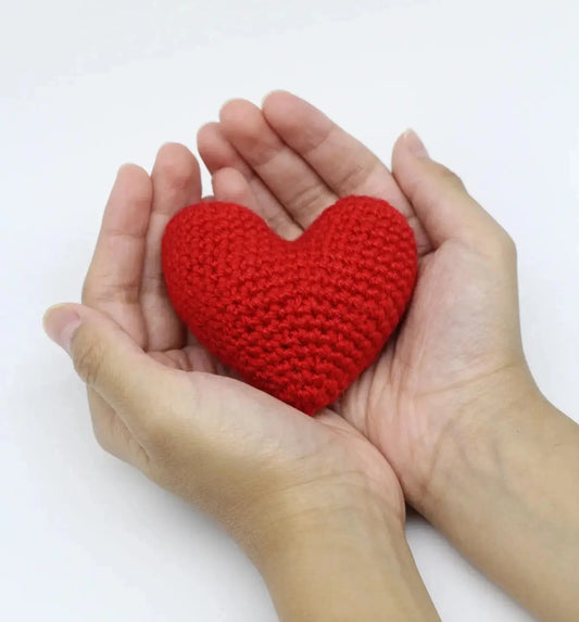 Handmade Crochet Heart Joy Gift London