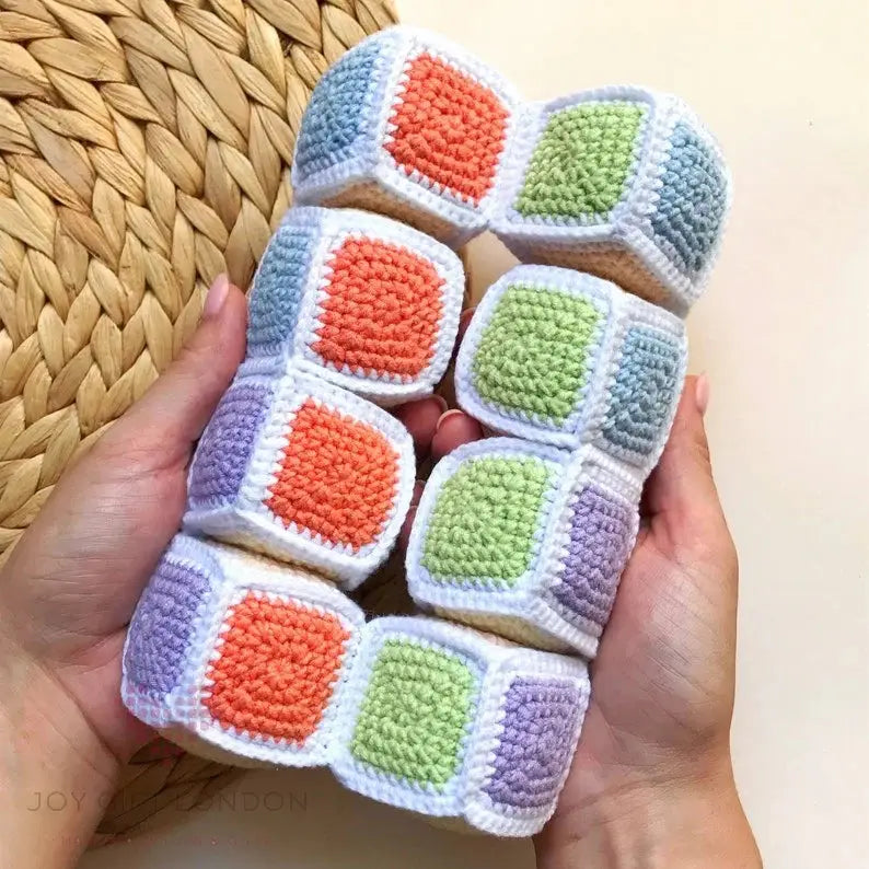 Handmade Crochet Montessori Fidget Cube – Calming Sensory Toy Joy Gift London