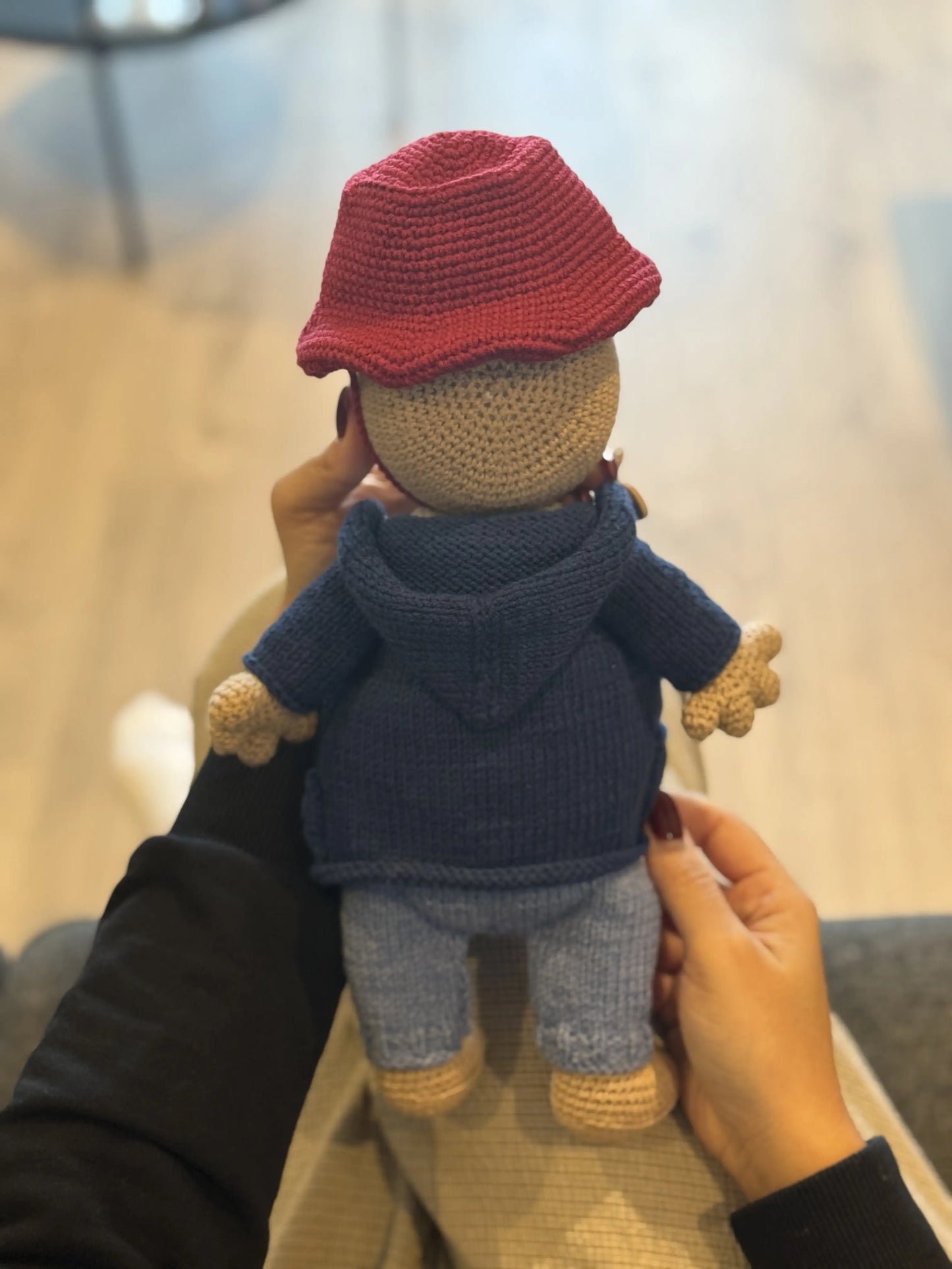 Handmade Crochet Paddington Bear Toy 35cm Joy Gift London