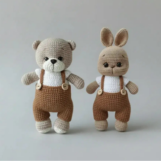 Handmade Crochet Pink Kitten Toy with Heart  Joy Gift London