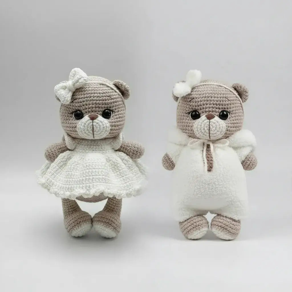 Handmade Crochet Pink Kitten Toy with Heart  Joy Gift London