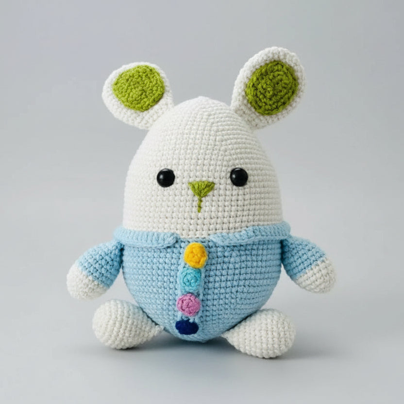 Handmade Crochet Pink Kitten Toy with Heart  Joy Gift London