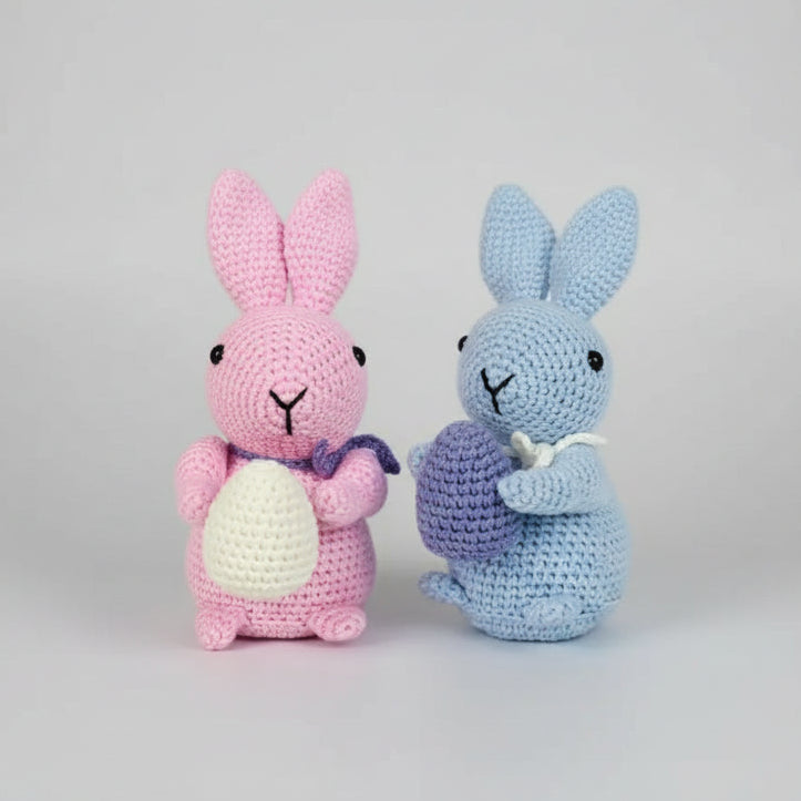 Handmade Crochet Pink Kitten Toy with Heart  Joy Gift London