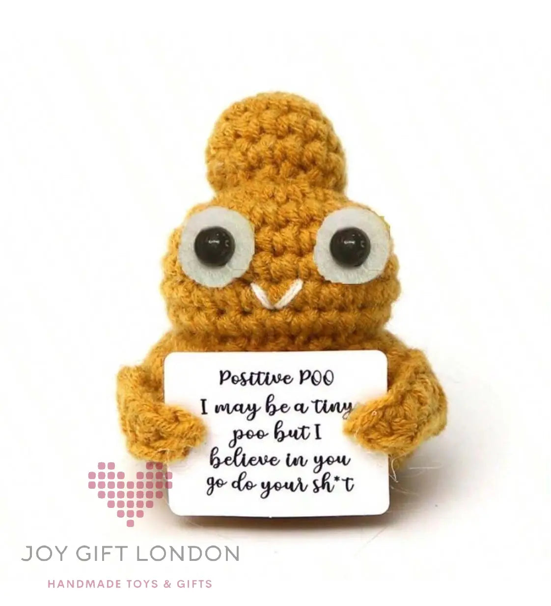 Handmade Crochet Positive Poo 3pc Joy Gift London