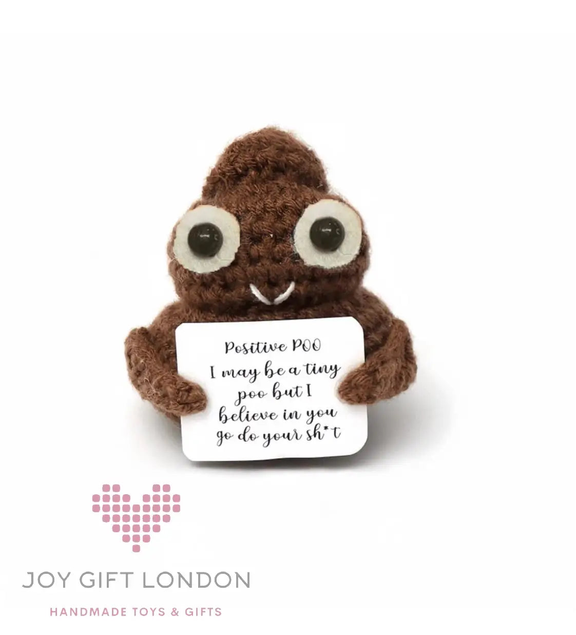 Handmade Crochet Positive Poo 3pc Joy Gift London