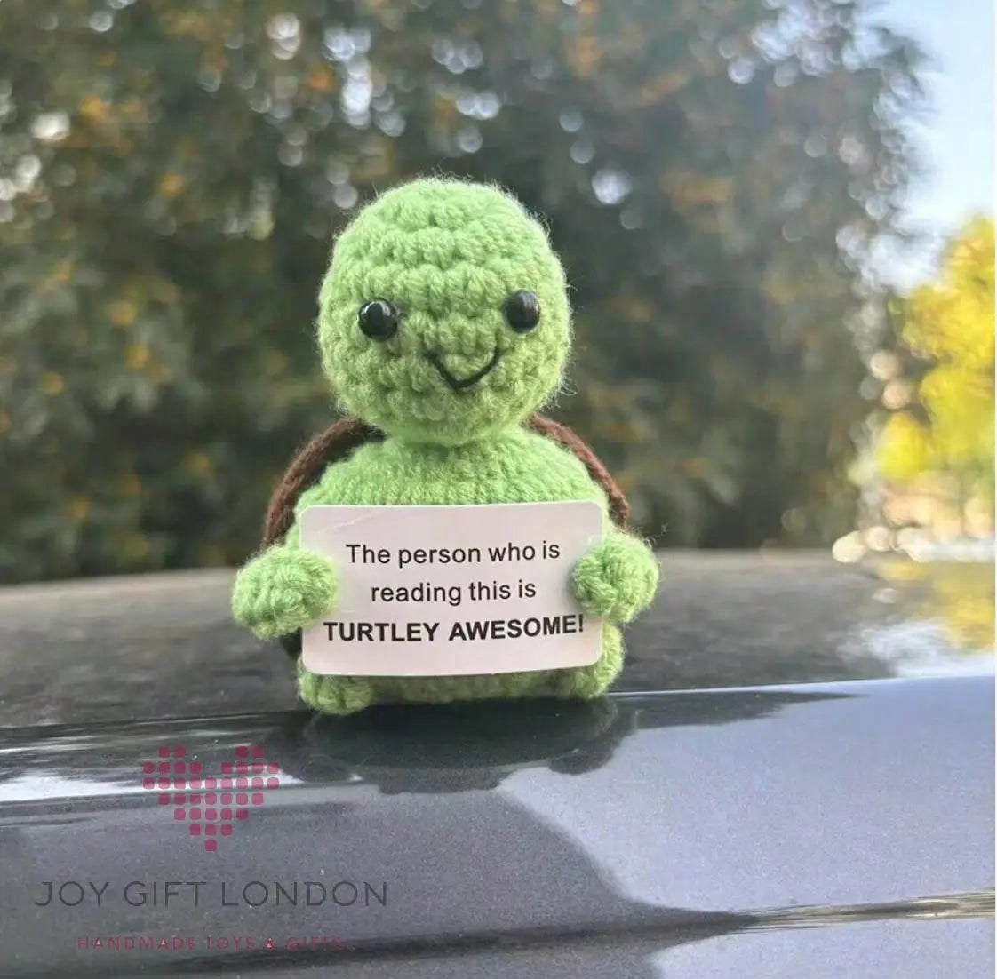 Handmade Crochet Positive Turtle - You are turtle-y awesome Joy Gift London