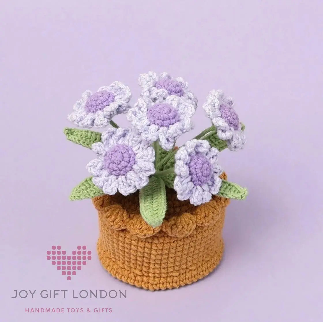 Handmade Crochet Potted 5 Daisy Joy Gift London