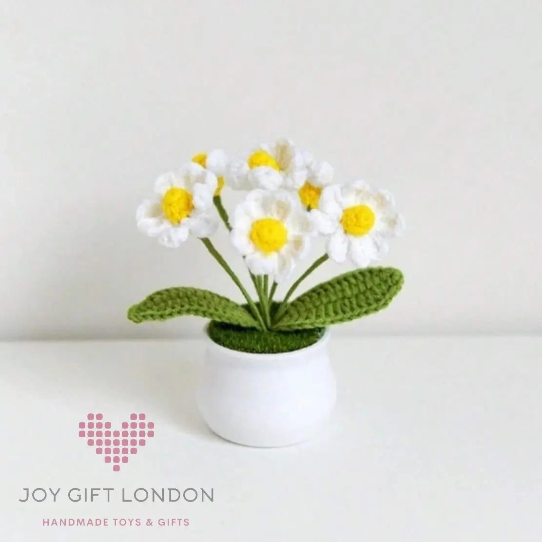 Handmade Crochet Potted 5 Daisy 🌼 Joy Gift London