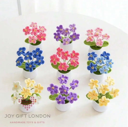 Handmade Crochet Potted Flowers Joy Gift London