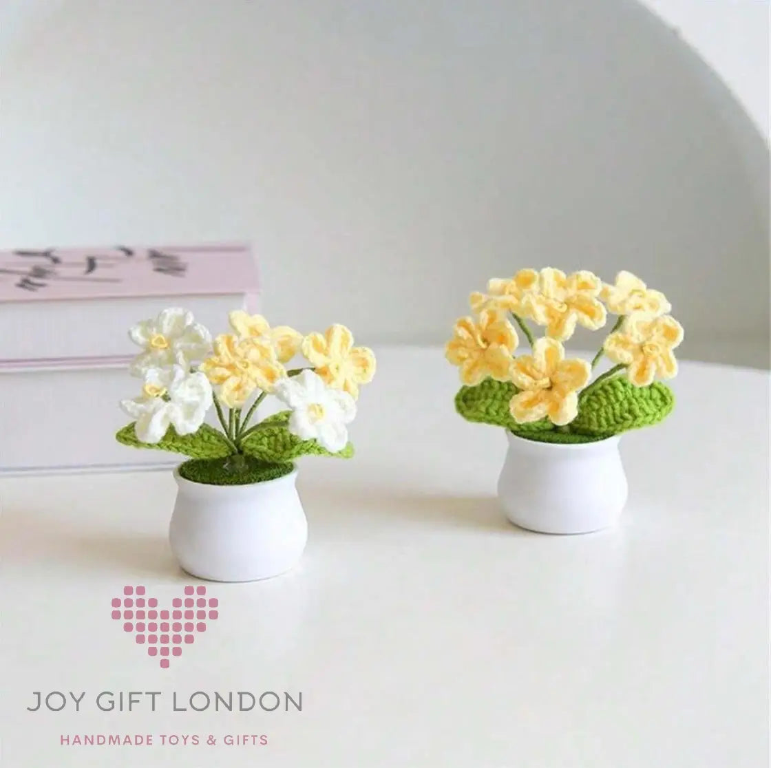 Handmade Crochet Potted Flowers Joy Gift London