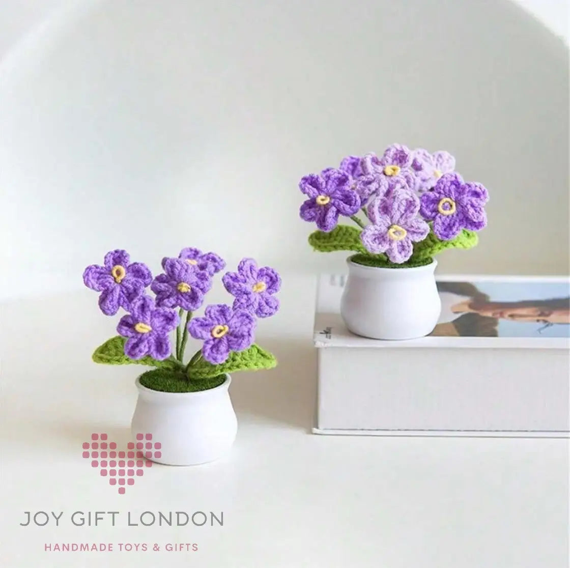 Handmade Crochet Potted Flowers Joy Gift London