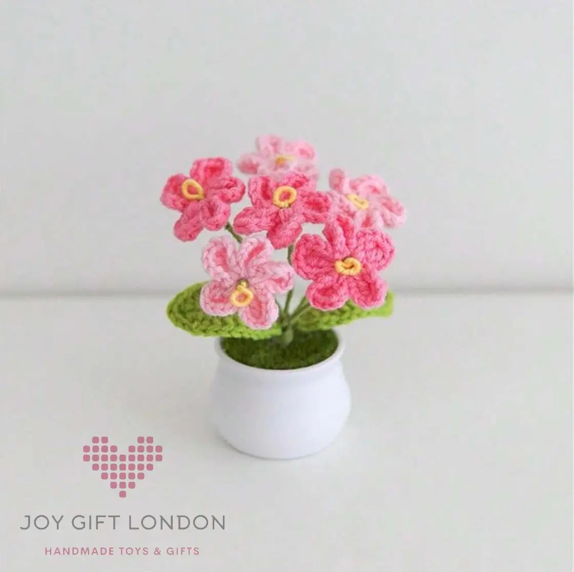 Handmade Crochet Potted Flowers Joy Gift London