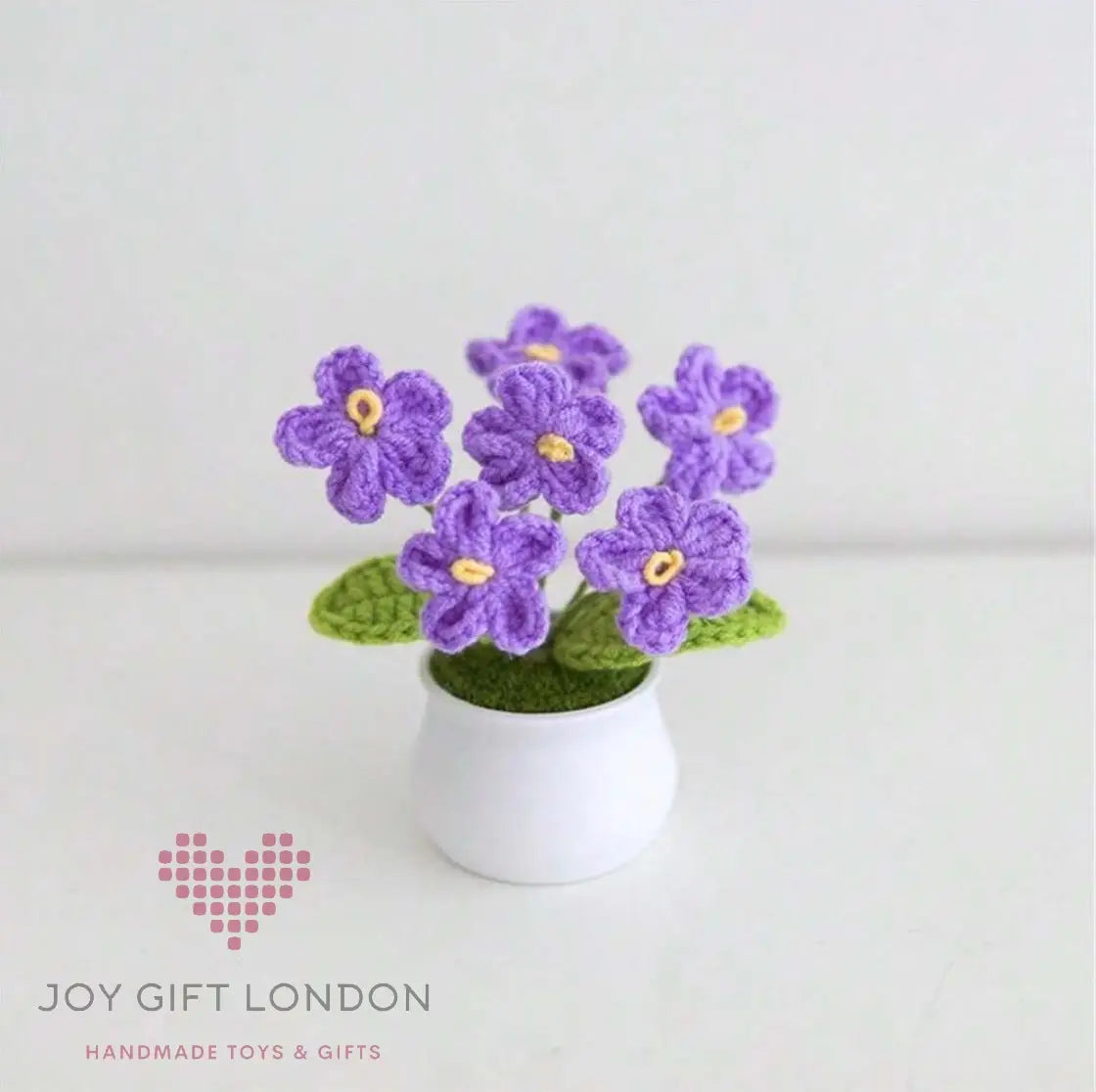 Handmade Crochet Potted Flowers Joy Gift London