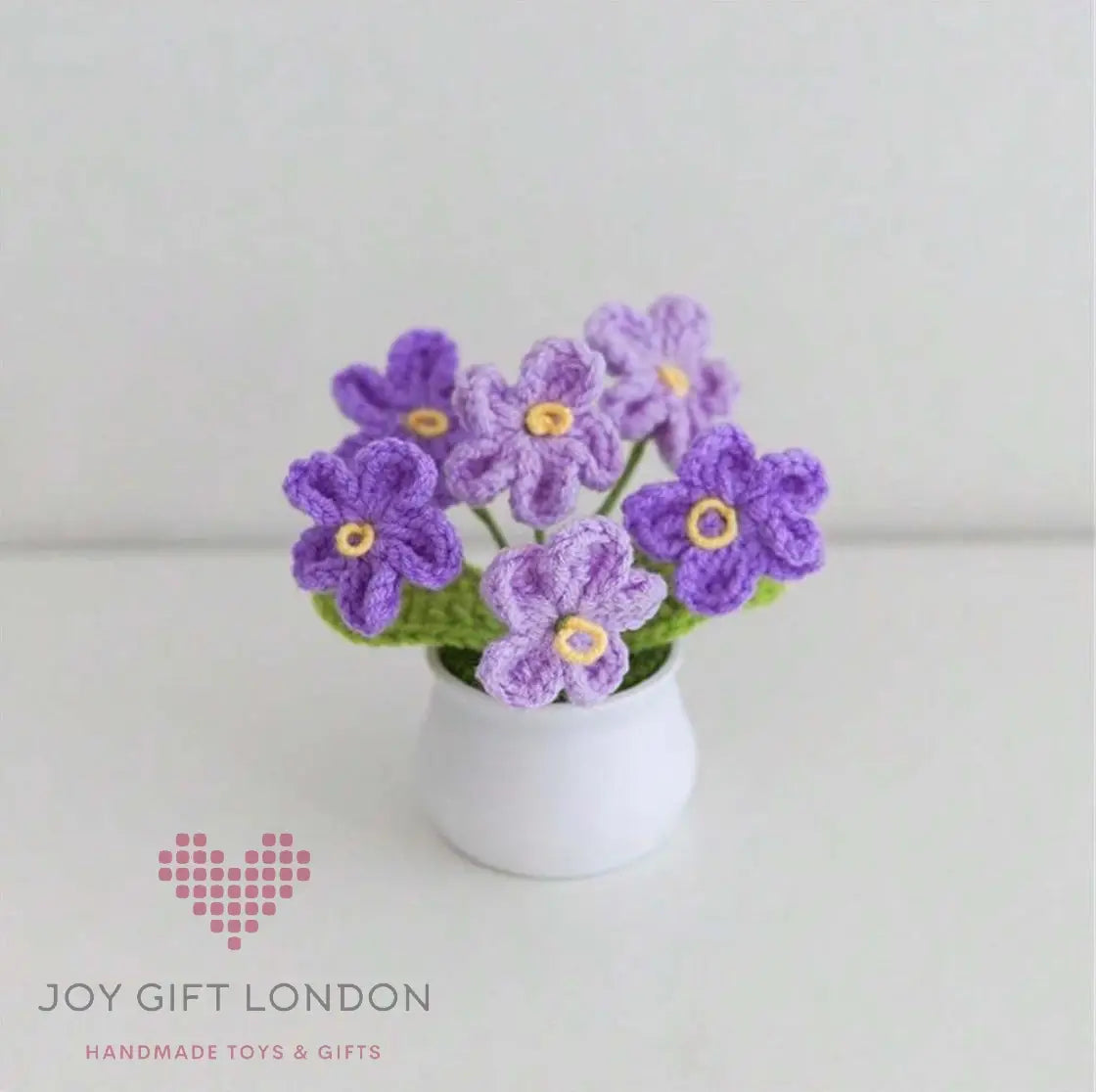 Handmade Crochet Potted Flowers Joy Gift London