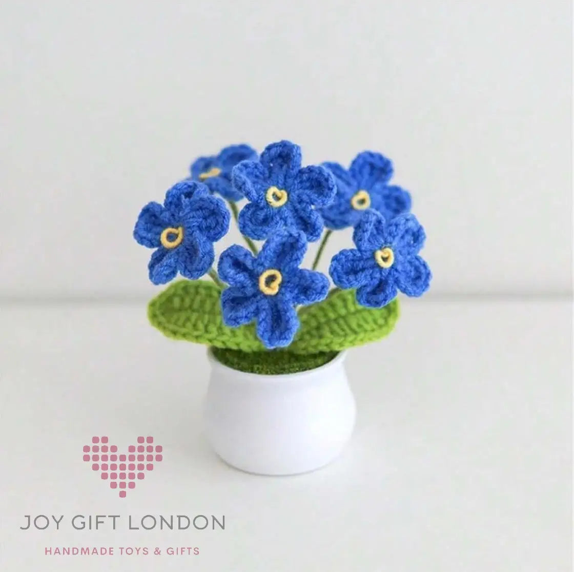 Handmade Crochet Potted Flowers Joy Gift London