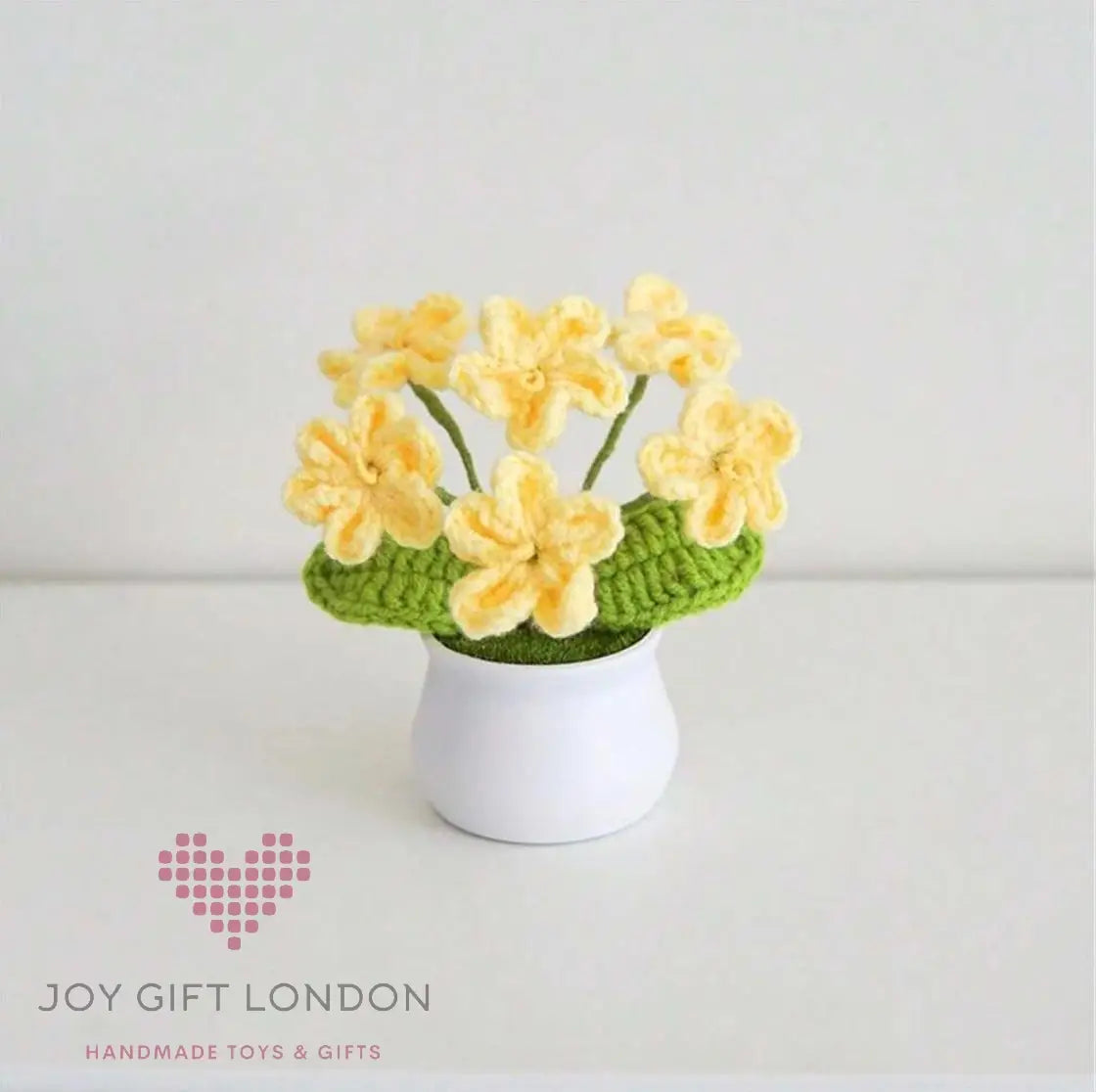 Handmade Crochet Potted Flowers Joy Gift London