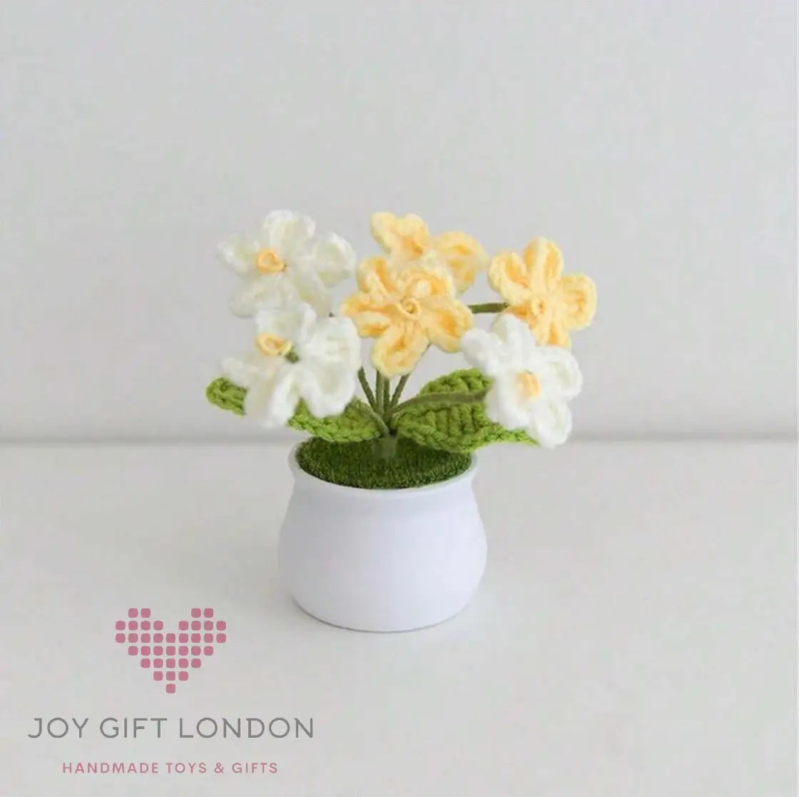 Handmade Crochet Potted Flowers Joy Gift London