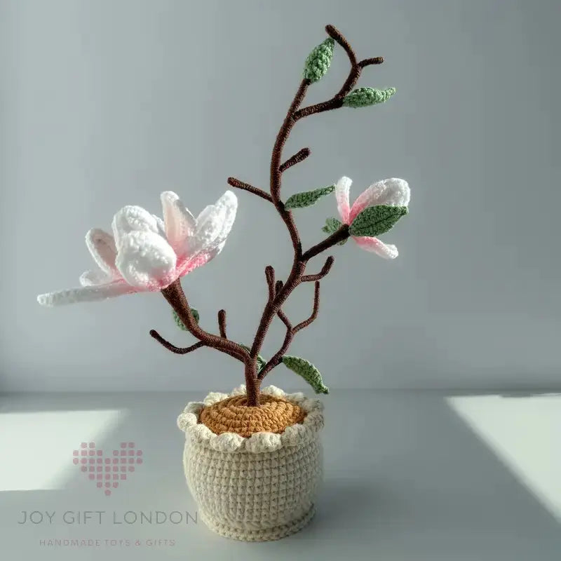 Handmade Crochet Potted Magnolia Joy Gift London