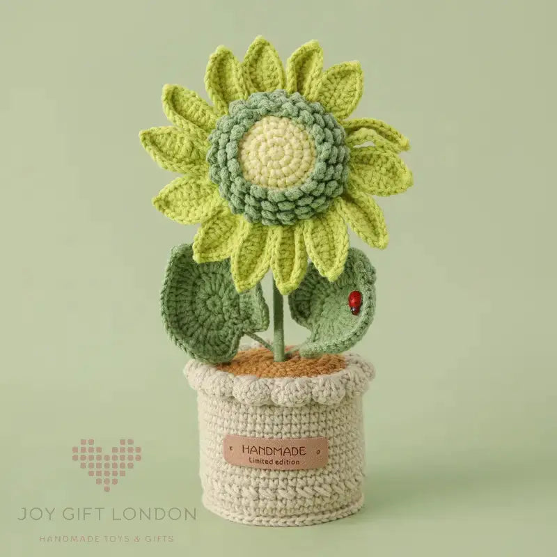 Handmade Crochet Potted Sunflower Joy Gift London