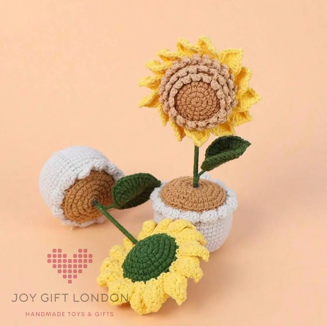 Handmade Crochet Potted Sunflower 🌻 Joy Gift London