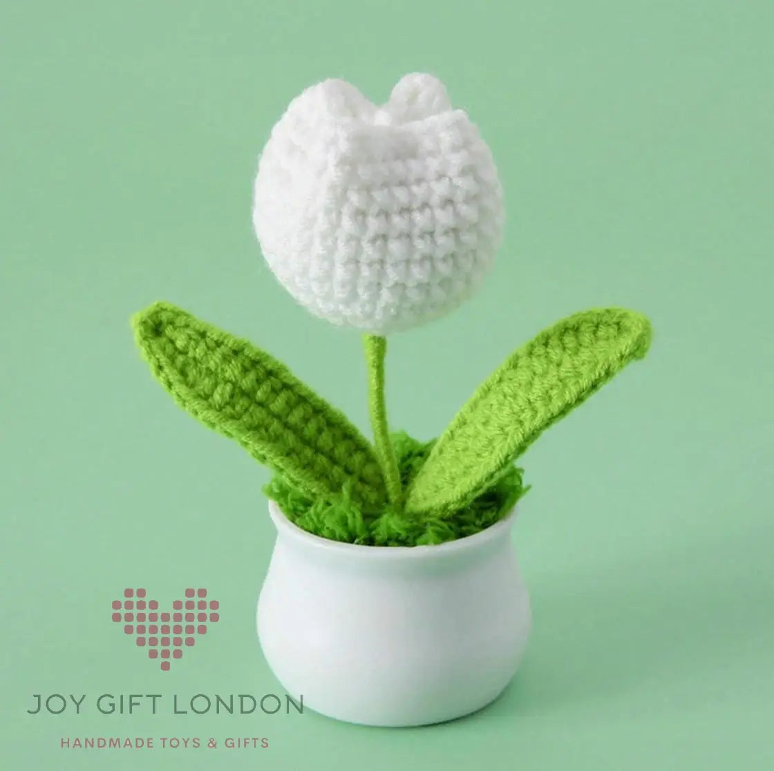 Handmade Crochet Potted Tulip 🌷 Joy Gift London