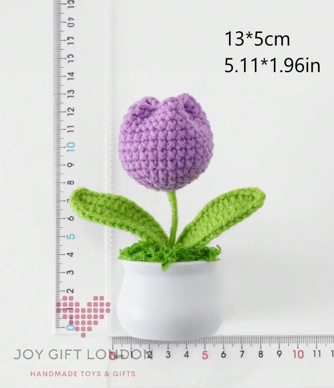 Handmade Crochet Potted Tulip 🌷 Joy Gift London