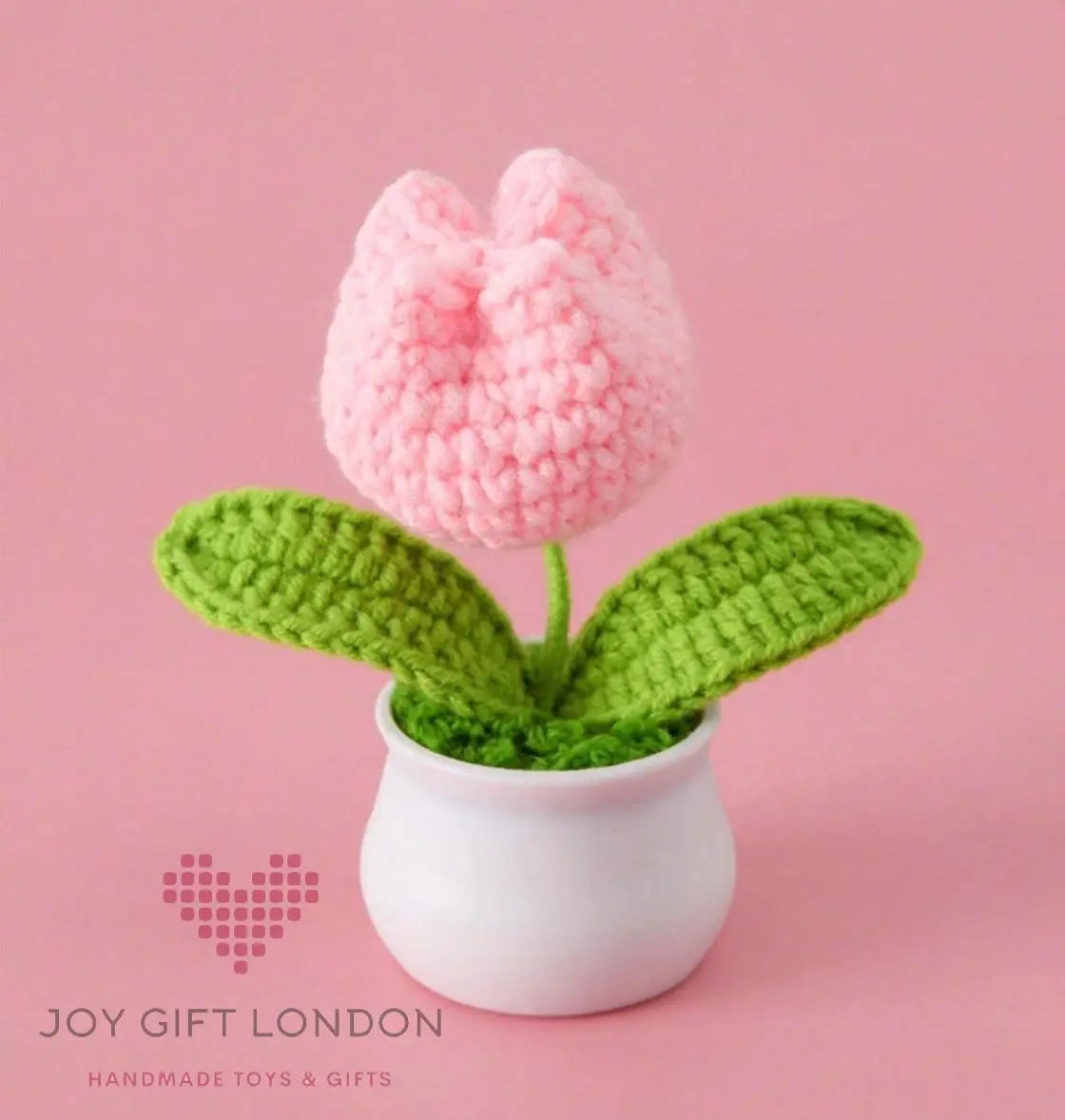 Handmade Crochet Potted Tulip 🌷 Joy Gift London