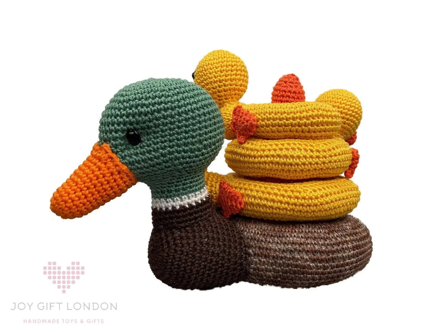 Handmade Crochet Ringstacker - Cute Duck & Ducklings Stacking Toy  Joy Gift London