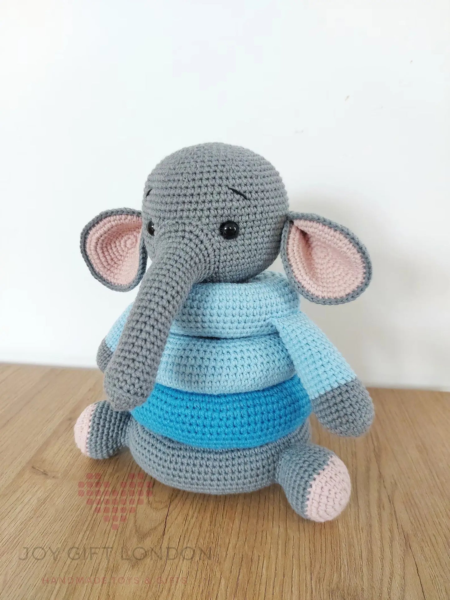 Handmade Crochet Ringstacker - Cute Elephant Stacking Toy  Joy Gift London