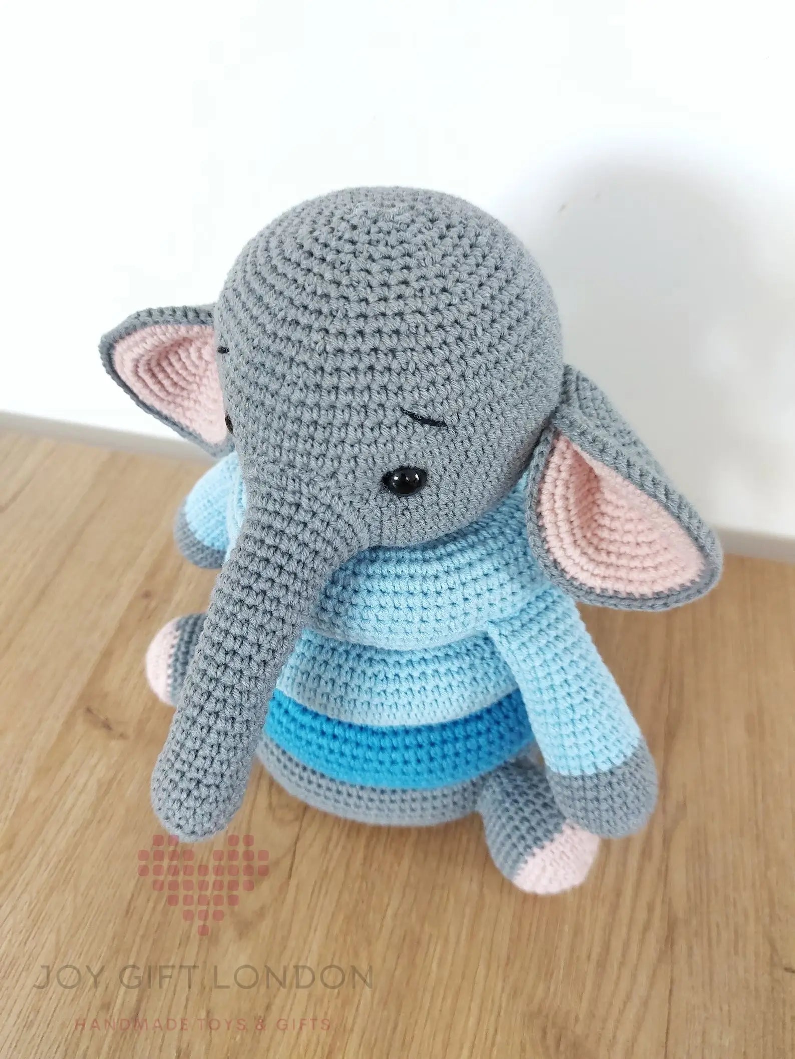 Handmade Crochet Ringstacker - Cute Elephant Stacking Toy  Joy Gift London