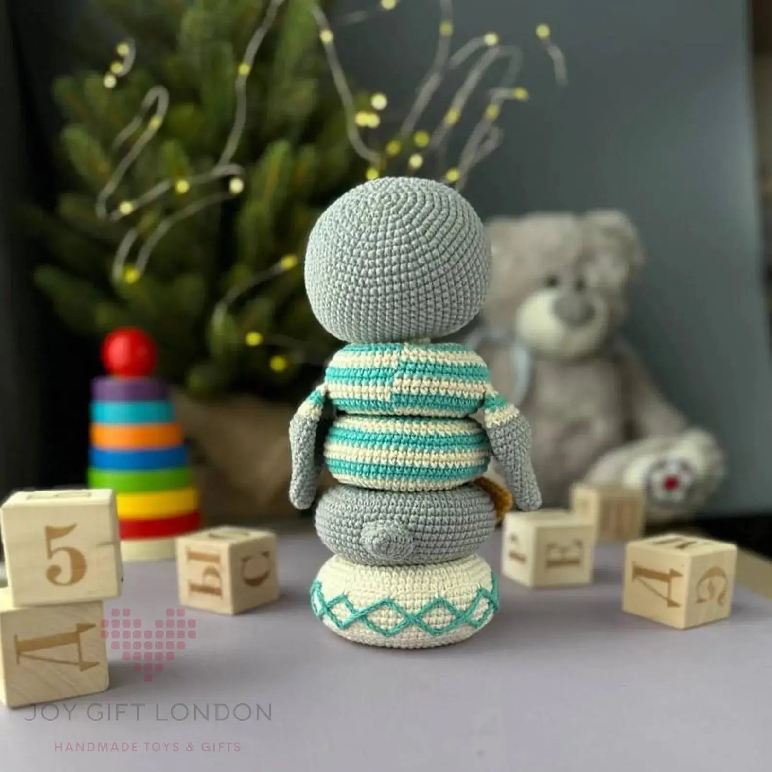 Handmade Crochet Ringstacker - Cute Penguin Stacking Toy  Joy Gift London