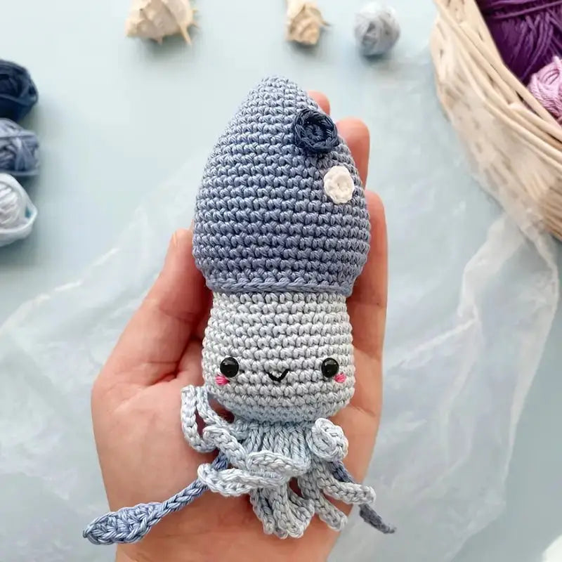 Handmade Crochet Sea Creatures Set – 10 - Piece Ocean Animal Toy Collection - Joy Gift London