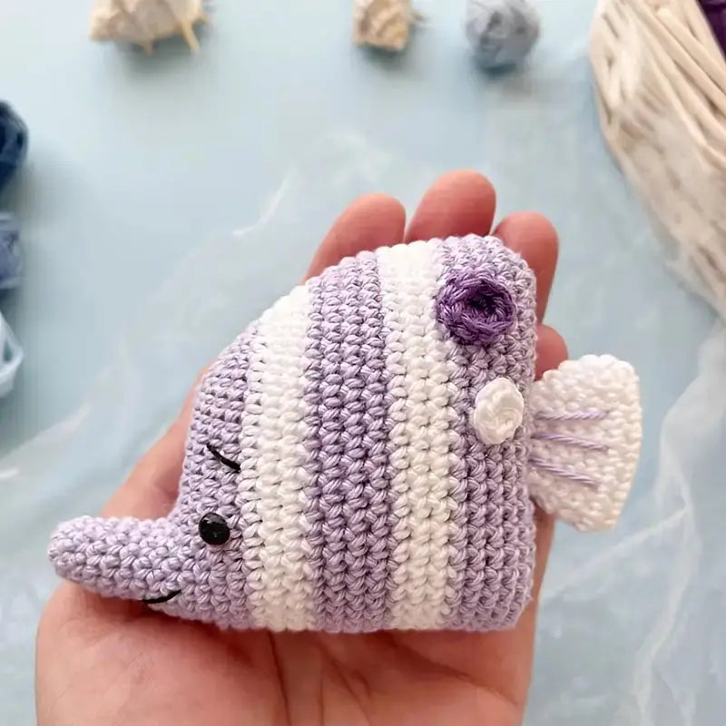 Handmade Crochet Sea Creatures Set – 10 - Piece Ocean Animal Toy Collection - Joy Gift London