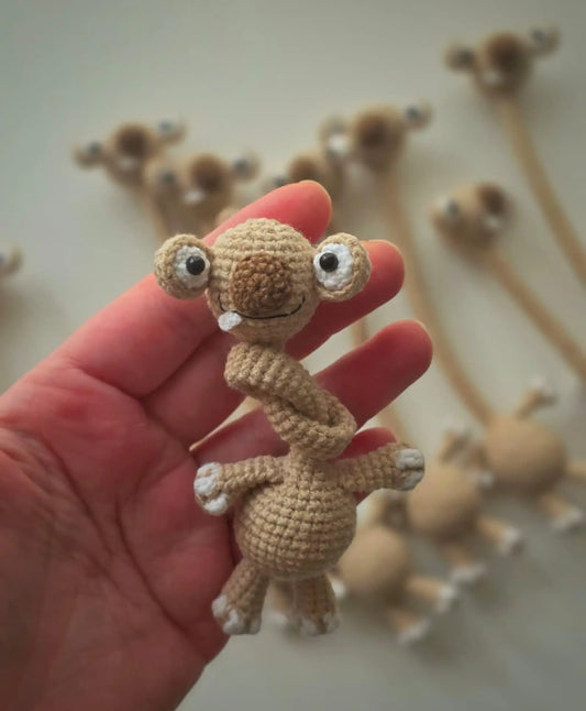 Handmade Crochet Sloth Doll Sid Inspired Amigurumi, İce age Inspired, Funny Crochet Plush, Gift for Cartoon Lovers  Joy Gift London