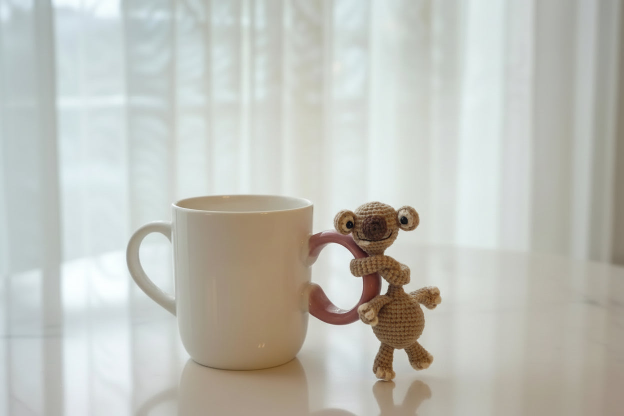 Handmade Crochet Sloth Doll Sid Inspired Amigurumi, İce age Inspired, Funny Crochet Plush, Gift for Cartoon Lovers  Joy Gift London