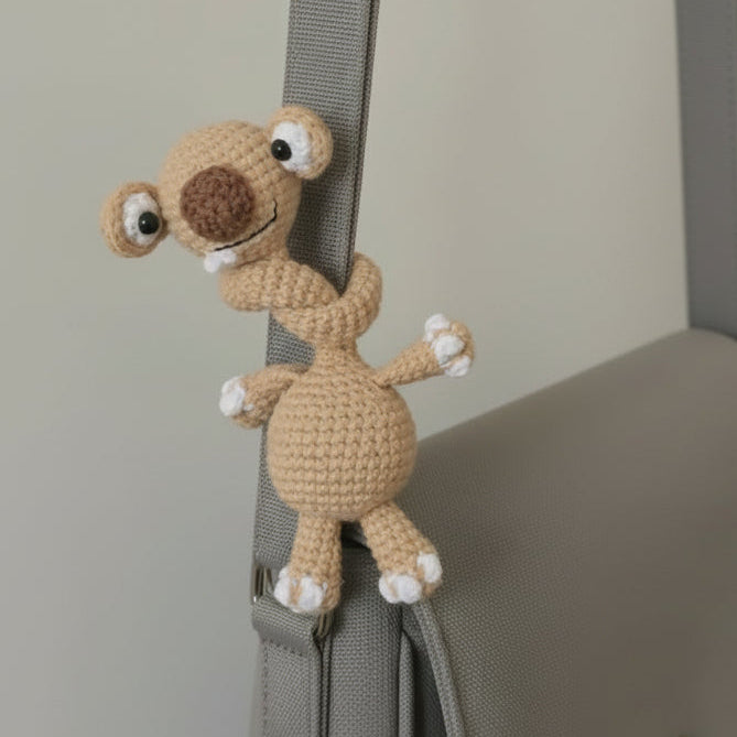 Handmade Crochet Sloth Doll Sid Inspired Amigurumi, İce age Inspired, Funny Crochet Plush, Gift for Cartoon Lovers  Joy Gift London
